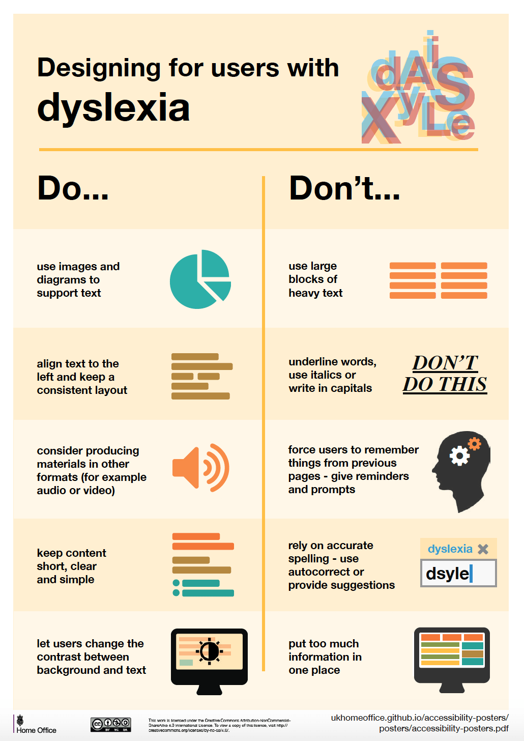 Designing for users with dyslexia